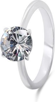 Brilio Silver - Timeless silver ring with clear zircon RI057W - Circuit: 48 mm (48)