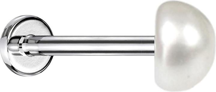 Produktbild Star Piercing Micro Labret Innengewinde silber Perle (Chirurgenstahl 316L, ohne Messing, Organisch)