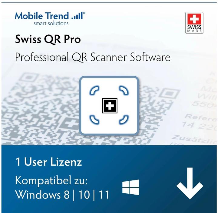 Mobile Trend Mobiletrend Swiss QR Scanner Pro ESD, Vollversion, 1 User (1 User, unbegrenzt)