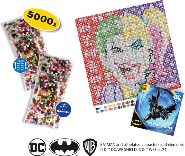 Image du produit Ses DC Batman - Joker und Harley Quinn Bügelperlen Farbmischung