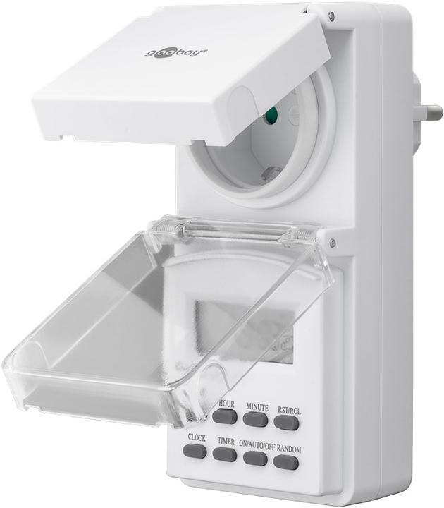 Produktbild Goobay Digitale Zeitschaltuhr IP44, 2 Stück, Weiss