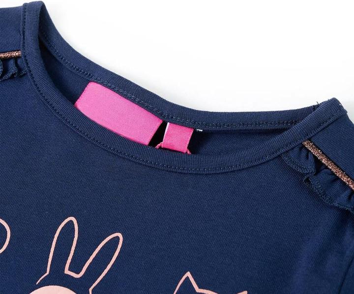 Immagine prodotto VidaXL Camicia da bambino a maniche lunghe blu navy 140,Materiale: 95 % cotone (140)