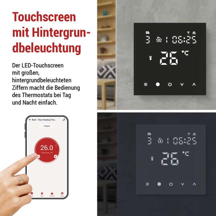 Image du produit Emos GoSmart Fussbodenheizung-Thermostat P56201BUF mit WiFi, programmierbar, verkabelt