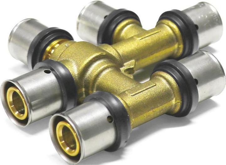 Produktbild Sanpro THPRESS Pressfitting kreuzungsfreies T-Stück TH Kontur 20x2 - 20x2 - 20x2 (T-Verbindung)