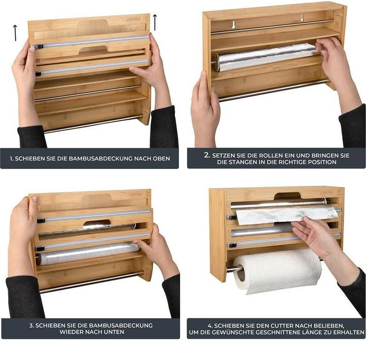 Produktbild Exitoso 3 in 1 Küchenrollenhalter Braun