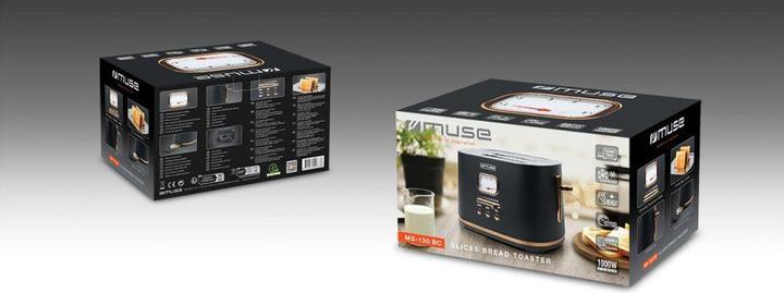 Image du produit Muse Grille-pain MS130 BC acier inoxydable noir