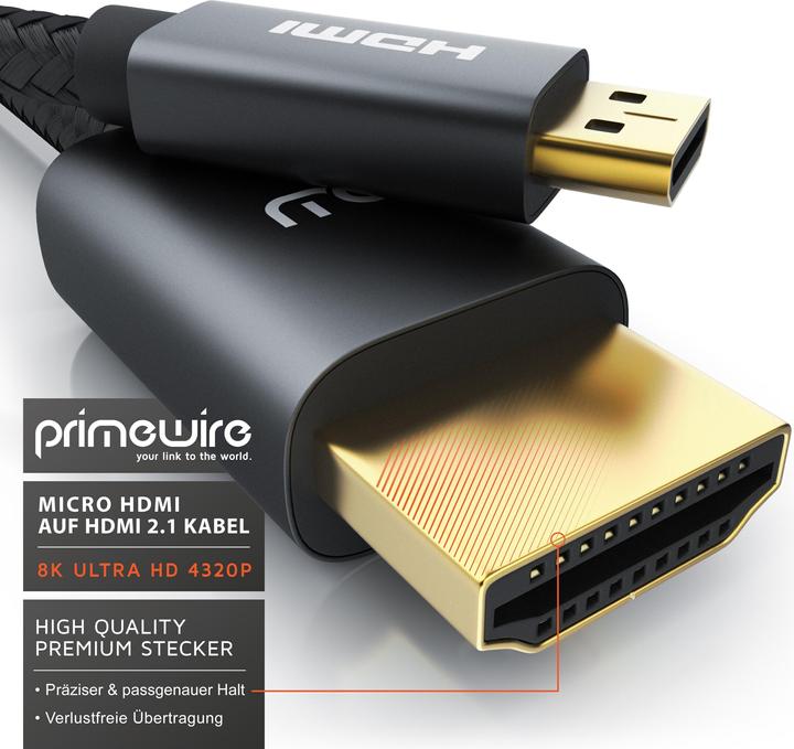 Produktbild Primewire Micro HDMI – HDMI (3 m, HDMI)
