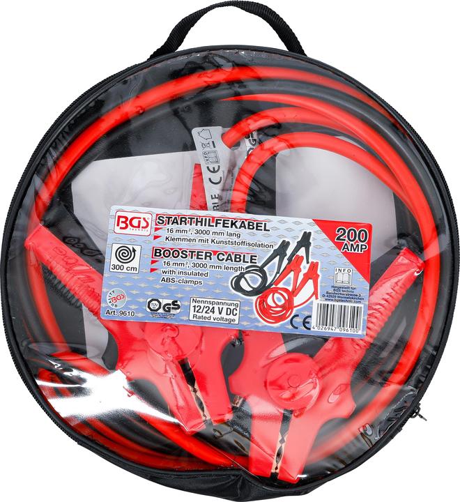 Actual product image BGS Battery Booster Cables for Petrol Vehicles 200 A / 16 mm² 3 m (200 A)