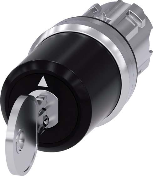 Produktbild Siemens Schlüsselschalter 3stuf rechteck Ř22mm 3SU1050-5PP01-0AA0