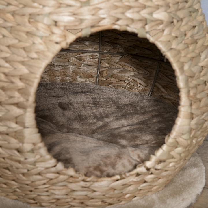 Actual product image PawHut Cat tree with cave (82.50 cm, Yellow)