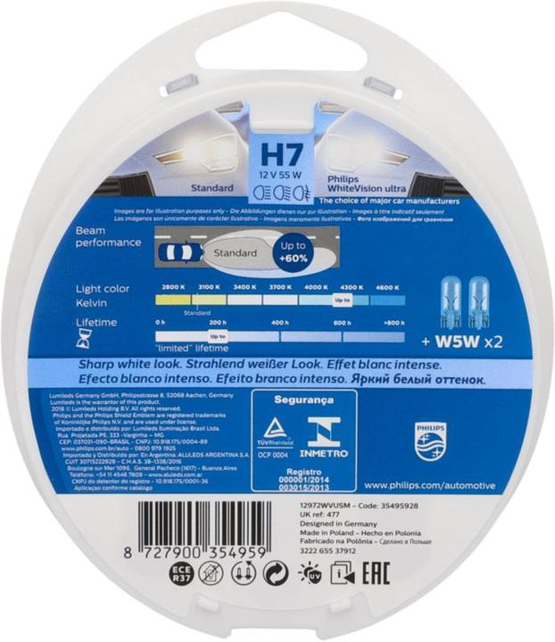 Produktbild Philips H7 WhiteVision ultra (H7)