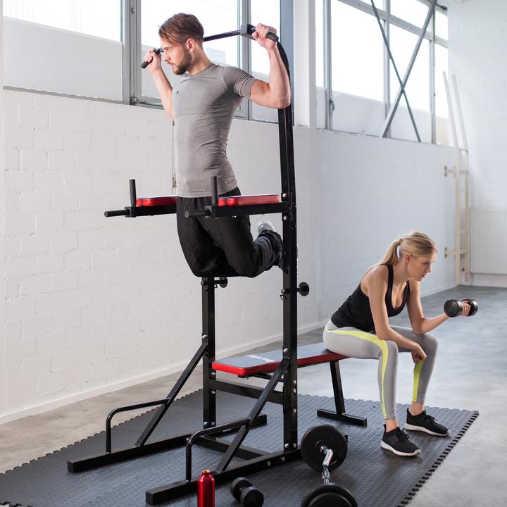 Actual product image tectake Multi Gym Reeves - bench press, pull-up bar, dip & leg raise station