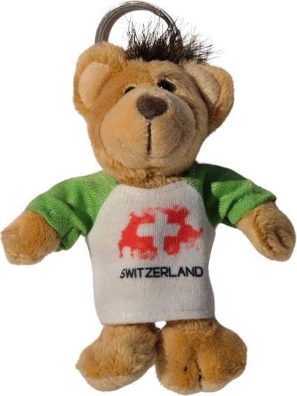 Actual product image CreaDiva Plüsch Bär Schlüsselanhänger - Switzerland
