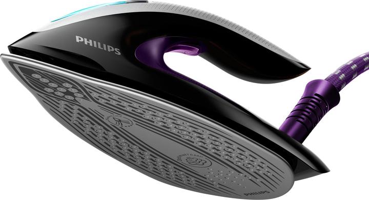 Actual product image Philips GC9675/80 PerfectCare Elite Plus Steam Ironing Station, Black/Purple (2700 W, 550 g/min)