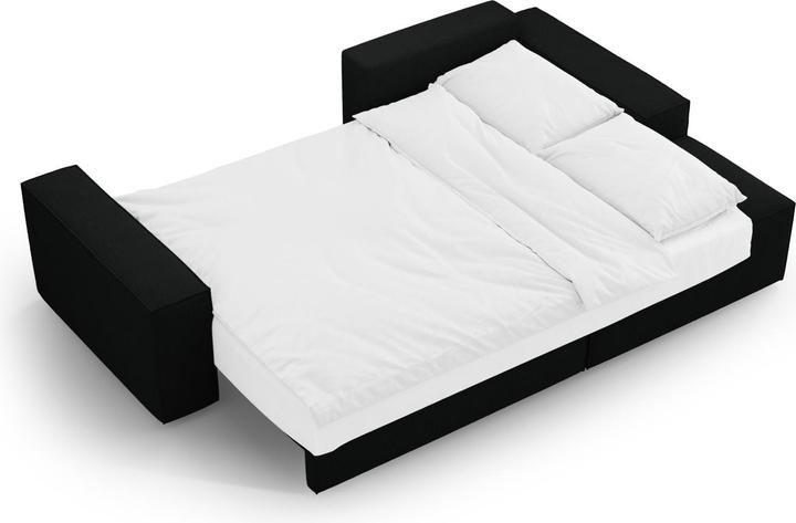 Immagine prodotto Micadoni Divano angolare destro Bouclé con funzione letto e box, "Jodie", 3 posti, 246x151x86 Realizzato in (Divano ad angolo)