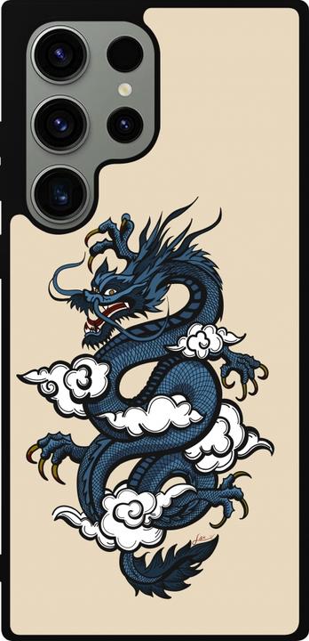Produktbild PhoneLook Hülle Silikon schwarz Blue Dragon Tattoo (Samsung Galaxy S23 Ultra)