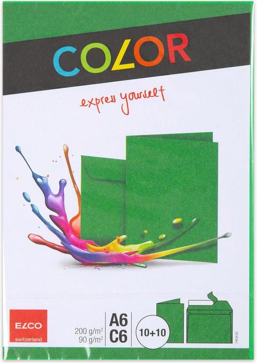 Immagine prodotto Elco Cartoncini doppi con busta  Color (A6, C6, 20 x)