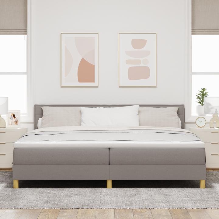 Immagine prodotto VidaXL Letto a molle con materasso Taupe 200x200 cm in tessuto (200 x 200 cm)