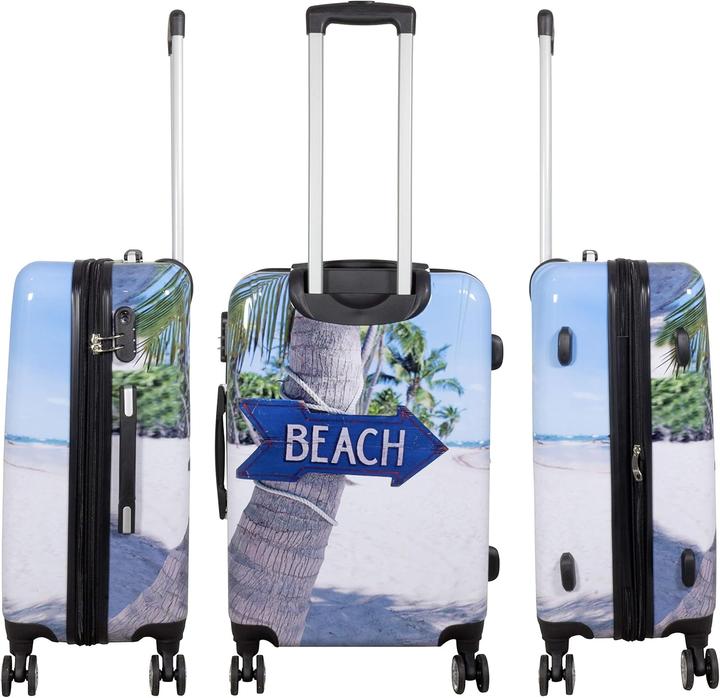 Immagine prodotto Trendyshop365 3-teiliges Hartschalen-Kofferset (Bagaglio a mano (fino a 50 litri), M (50 - 90l), L (90 - 115l))