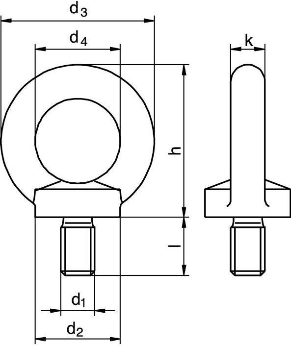 Produktbild Kleinsorge Ringschraube M10 ZN DIN580 C15 (50 Schrauben pro Stück)