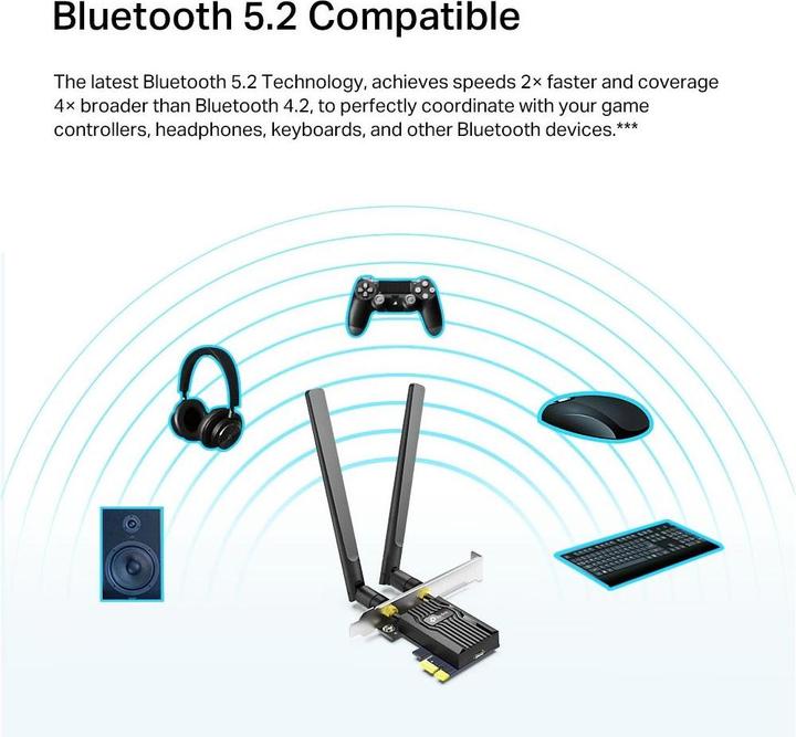 Produktbild TP-Link Archer TX20E Wi-Fi 6 PCIe-Adapter AX1800 Bluetooth 5.2 (Mini PCI Express)