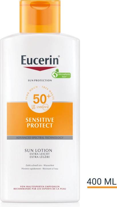 Actual product image Eucerin SUN Body Lotion extra light SPF 50+ (Sun lotion, SPF 50, 400 ml, 463.75 g)
