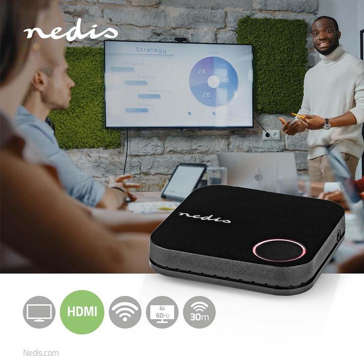 Produktbild Nedis Drahtloser HDMI™ Empfänger | WLAN | 2400 MHz | 30.0 m (Sichtlinie) | 4K@60Hz | 0.04 Gbps | PVC