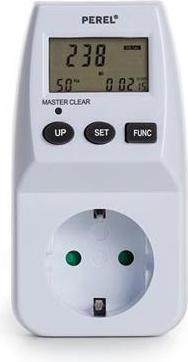 Image du produit Perel COMPTEUR D'ÉNERGIE - 230 V - 16 A - CONTACT DE PROTECTION (SYSTÈME ALLEMAND)