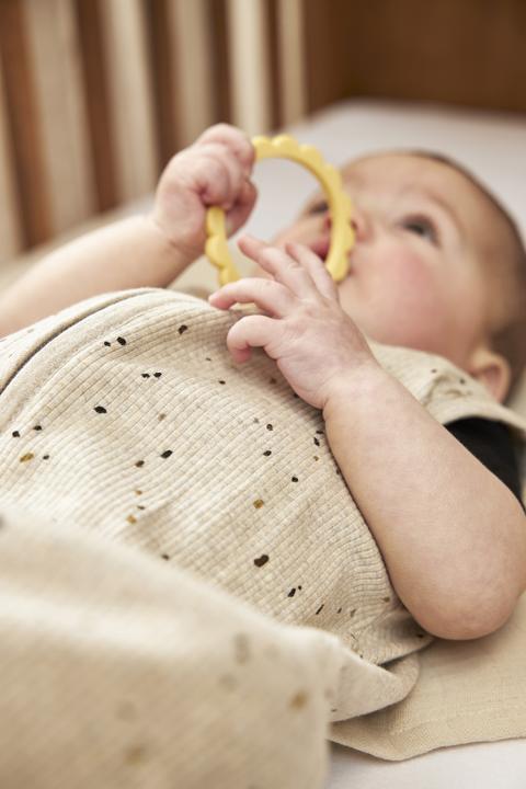 Produktbild Meyco Baby Rib Mini Spot schlafsack - sand melange - 90cm (90 cm, 0.3 TOG, Sommer)