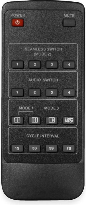 Produktbild LogiLink HDMI-Switch 4x1-Port, Multiviewer, 1080p/60 Hz, Scaler, Seamless, RC
