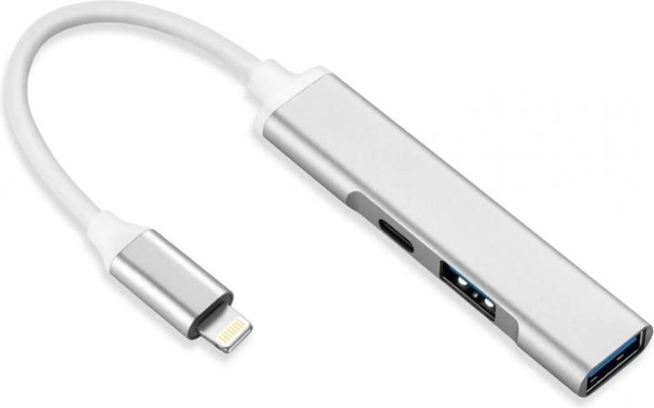 Produktbild PowerGuard 3-in-1 Lightning USB Kamera OTG Adapter 2x USB Ports Charge-In