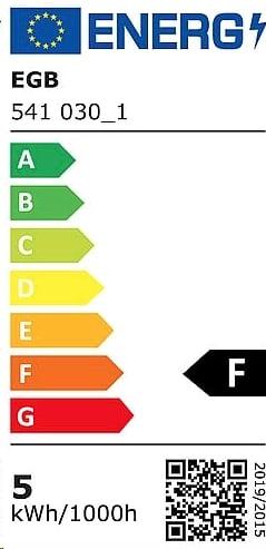 Label énergétique EGB FilamentDIM Miroir de tête E14 5W 530lm 2700K (E14, 5 W, 530 lm, 1 x, F)