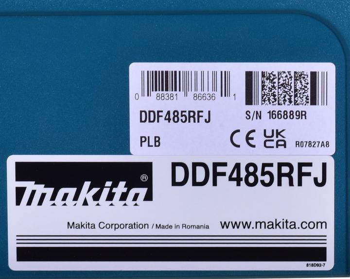 Image du produit Makita DDF485RFJ 2x 3,0 Ah 18V perceuse visseuse sans fil (Fonctionnement sur batterie)