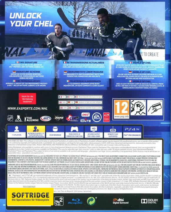 Produktbild EA Games NHL 20 (PS4, DE)