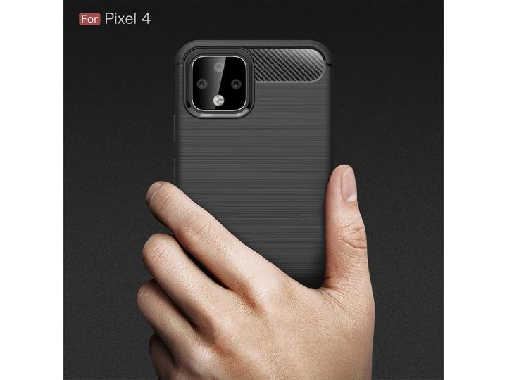 Actual product image Screenguard Google Pixel 4 Cover Carbon Brushed Soft TPU (Google Pixel 4)
