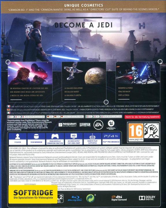 Produktbild EA Games Star Wars: Jedi Fallen Order - Deluxe Edition (PS4, DE)