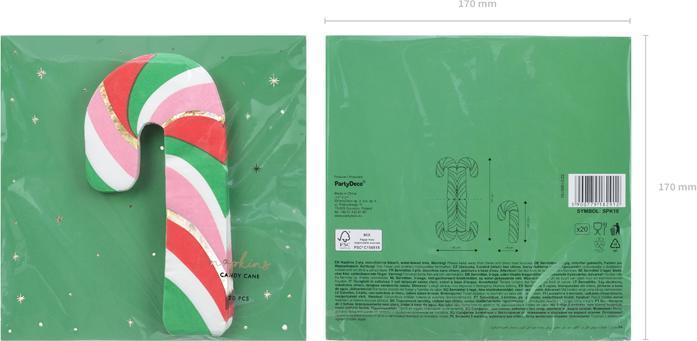 Actual product image Partydeco Christmas napkins (20 x, 2 x 17 x 18 cm)