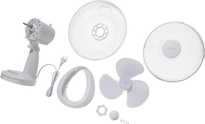 Image du produit Sygonix Tischventilator 40 W (Ø x H) 237 mm x 460 mm Weiss (49.30 dB)