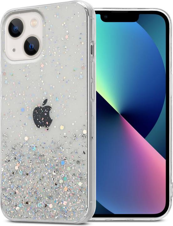 Cadorabo Hülle für Apple iPhone 14 im TPU funkelnder Glitter Style (Apple iPhone 14)