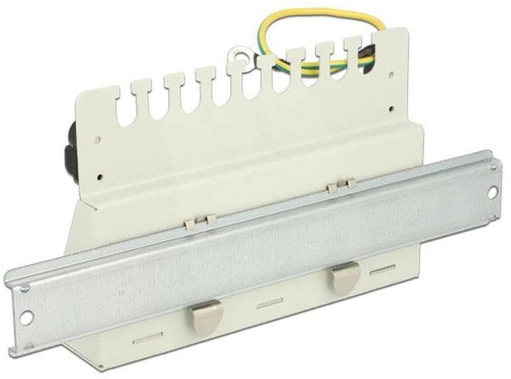 Actual product image Delock 12-port desktop patch panel, DIN rail kit