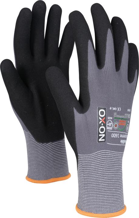 Produktbild Ox-On Arbejdshandsker Flexible Supreme 1600, sort/grå, størrelse 9 (9)