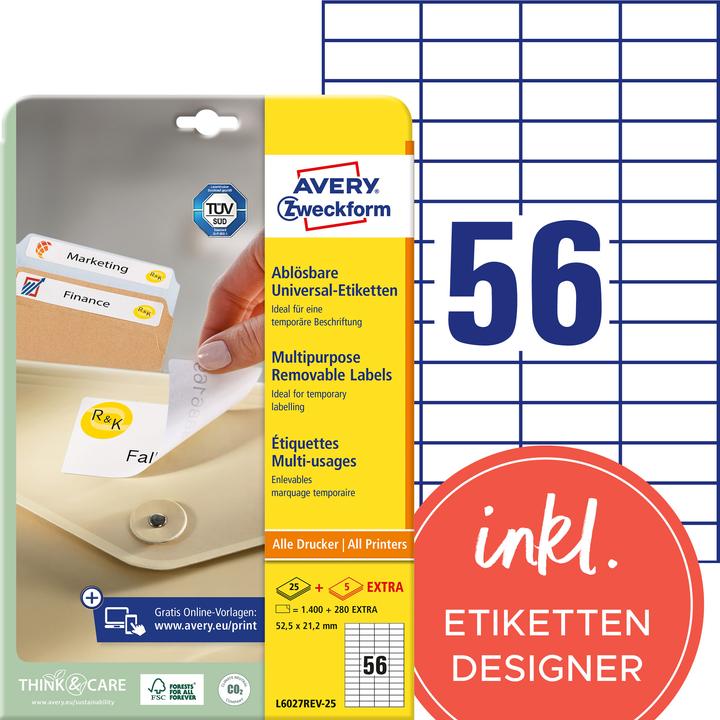Produktbild Avery Universal-Etiketten