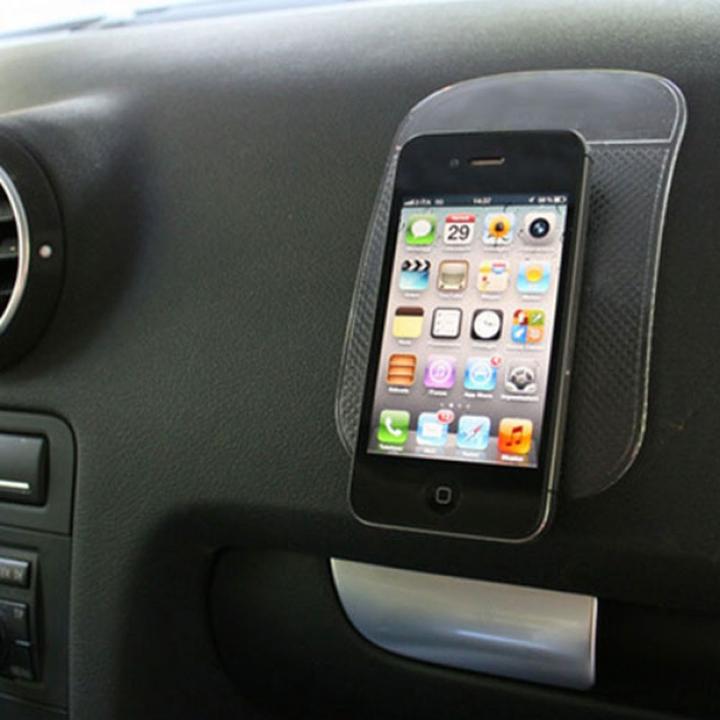 Produktbild BigBuy AUTO-HALTER Unterlage ANTI-RUTSCH PAD für Smartphone Handy etc. SCHWARZ