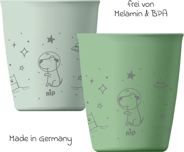 Produktbild NIP Kindertassen & Kinderbecher Trinkbecher 2er Pack eat green - Blau