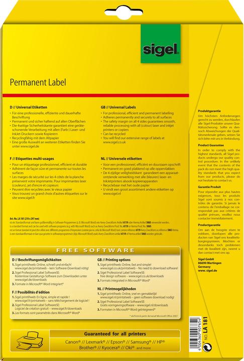 Produktbild Sigel Universal