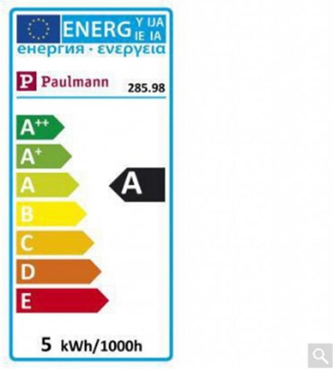 Energy Label Paulmann Piston ST64 Inner Glow (E27, 4 W, 200 lm, 1 x, A)