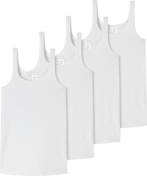 Immagine prodotto Schiesser Confezione di 4 magliette / canottiere in cotone organico 95/5 per ragazze adolescenti (152)