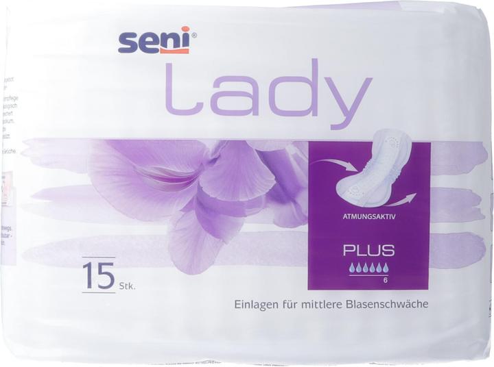Seni Lady Plus Einlage atmungsaktive anatomische 20.5x42cm 6 Tropfen (15 x)