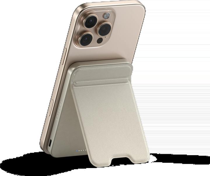 Produktbild Satechi OntheGo Magnetic Qi2 Powerbank Stand 5000 mAh Sand (5000 mAh, 15 W)
