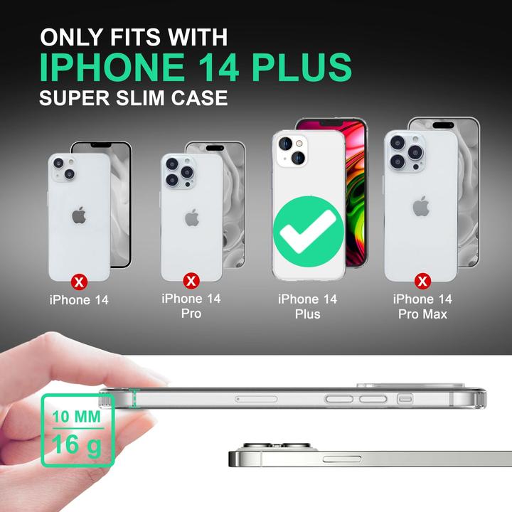 Actual product image Nalia Clear Transparent Hybrid Envelope (Apple iPhone 14 Plus)